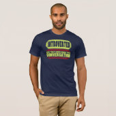 T-shirt introverti bleu drôle (Devant entier)