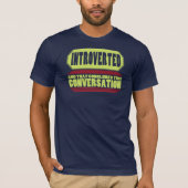 T-shirt introverti bleu drôle (Devant)