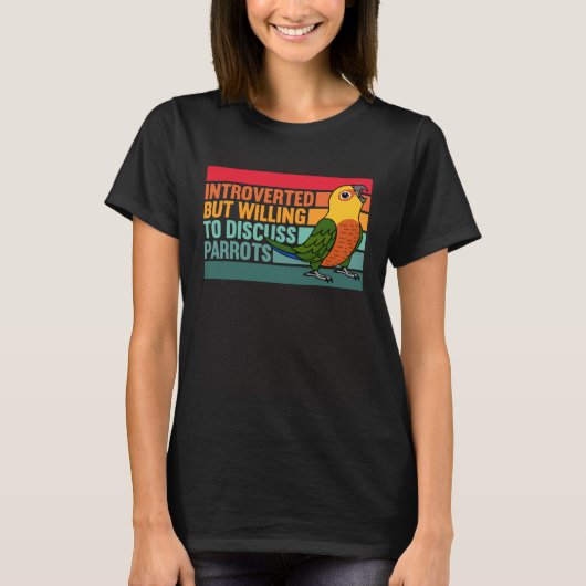 T-shirt Introverti Mais Les Perroquets Jenday Conure (Devant)
