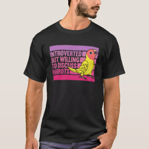 T-shirt Introverti mais perroquets Pêcher face Lutino Jaun