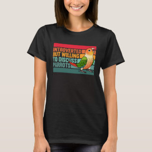 T-shirt Introverti, mais perroquets vert Jouer Aiguille Co