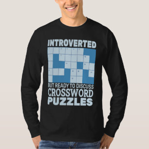 T-shirt Introverti mais prêt à discuter des Mots Croisés