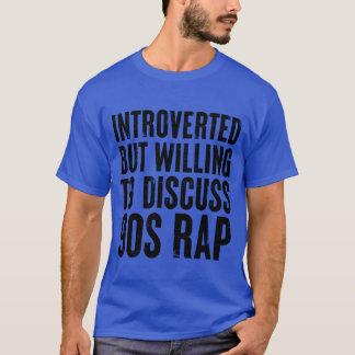 T-shirt introverti mais prêt à discuter des rétros de rap