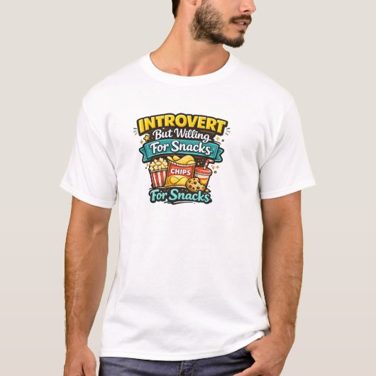 T-shirt Introverti mais prêt pour les snacks (Devant)