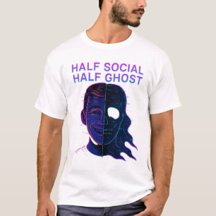 T-shirt Introverti mi- social mi-fantôme Humour Antisocial