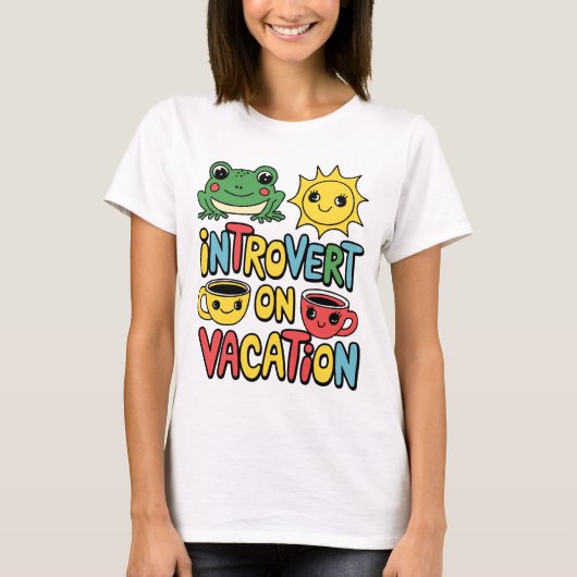 T-shirt Introvertir le mode vacances pour femmes (Devant)