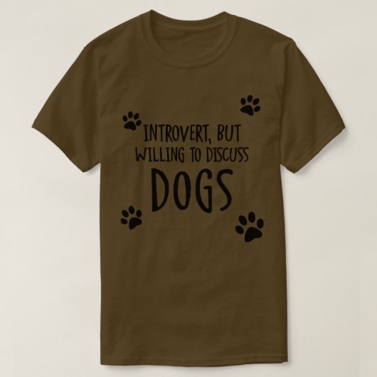 T-shirt Introvertir les chiens (Design devant)