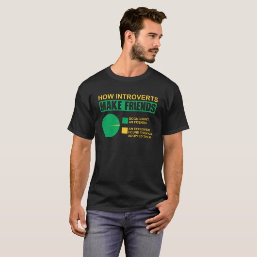 T-shirt Introvertir Les Faits Anti-Social Introduction Pou (Devant entier)