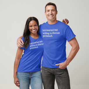 T-shirt Introvertir mais volonté de discuter Pickleball Bl