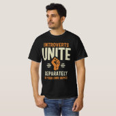 T-shirt Introvertis Unite Séparément Drôle Citation (Devant entier)