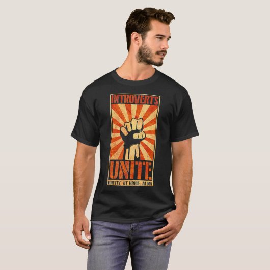 T-shirt Introverts Unite Quietly At Home Introverted Anti (Devant entier)