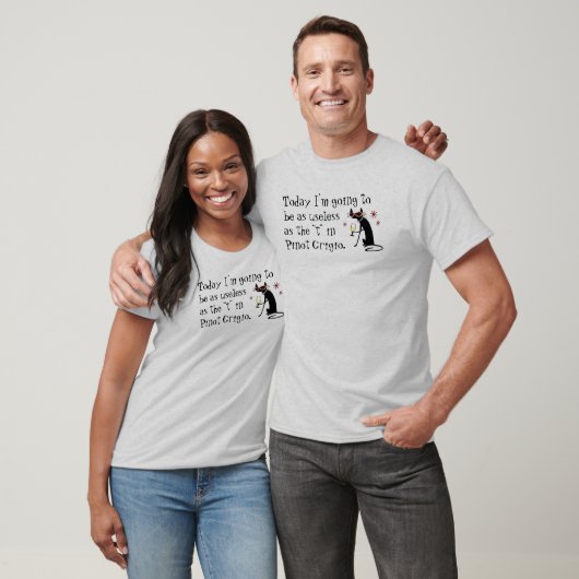 T-shirt Inutile comme le T dans Pinot Grigio Funny Wine (Unisexe)