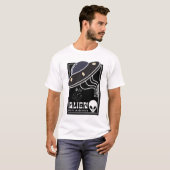 T-shirt Invasion Alien UFO galaxie spatiale (Devant entier)