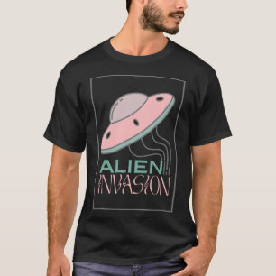 T-shirt Invasion Alien Volant Ufo Pour Croyants Ufo