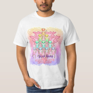 T-shirt Invasion de la Terre par des Aliens Roses