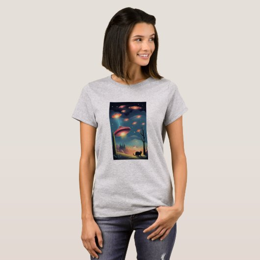 T-shirt Invasions UFO Cat (Devant entier)