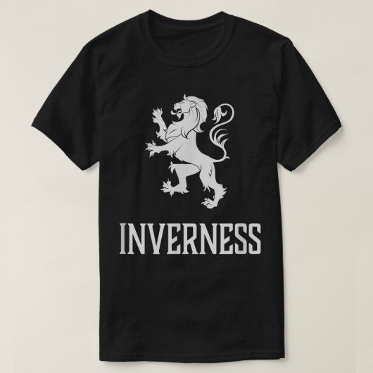 T-shirt Inverness, Scotland - Scottish Lion, Gaelic (Design devant)