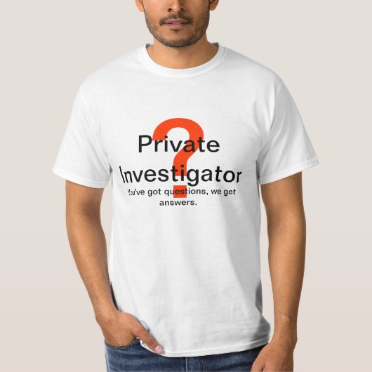 T-shirt Investigateur privé (Devant)