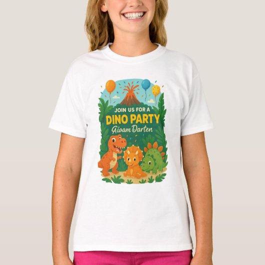 T-shirt Invitation d'Anniversaires de enfants - Parti des  (Devant)