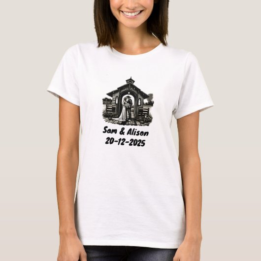 T-shirt Invitation de mariage (Devant)
