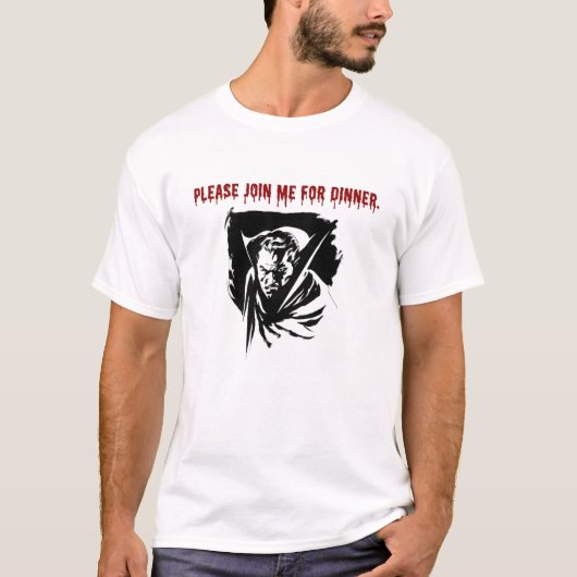 T-shirt Invitation de vampire. (Devant)