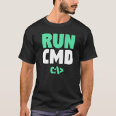 T-shirt Invite de commandes du programmeur d'ordinateur Ex (Devant)