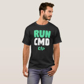 T-shirt Invite de commandes du programmeur d'ordinateur Ex (Devant entier)