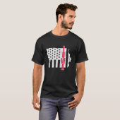 T-shirt Iowa American Flag State Map Fierté patriotique 4e (Devant entier)