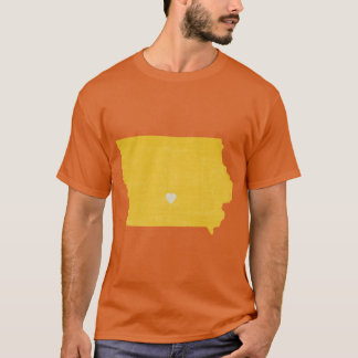 T-shirt Iowa Amour en Jaune