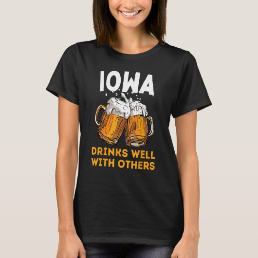T-shirt Iowa Boire Bière Locale Boire Micro Brew Craft Br (Devant)