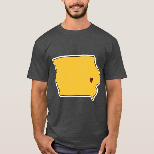 T-shirt Iowa City State Outline (Devant)