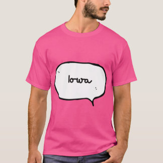 T-shirt Iowa Écriture manuscrite bulle vocale surdimension