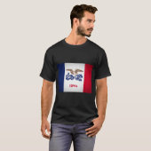 T-shirt Iowa Flag of State Oversized (Devant entier)