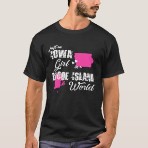 T-shirt Iowa Juste une fille de l'Iowa dans l'île de Rhode