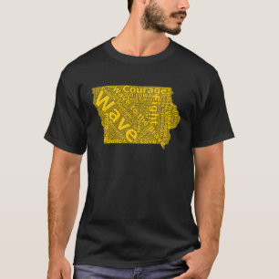 T-shirt Iowa Wave to the Brave Sick Children Word Cloud Fa