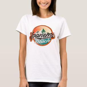 T-shirt Ipanema Beach rio badge vintage en détresse