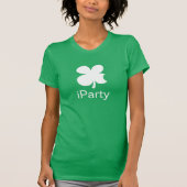 T-shirt iParty caramel vert chanceux trèfle St Patrick's D (Devant)