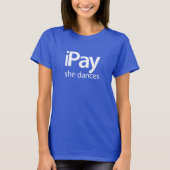 T-shirt iPay elle danse - la pièce en t bleue des femmes (Devant)