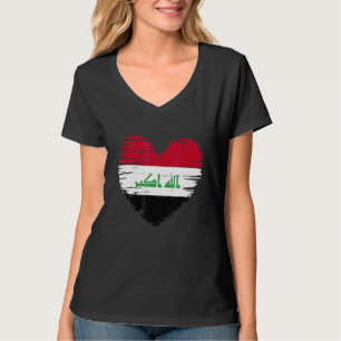 T-shirt Irak Coeur drapeau irakien fierté irakienne