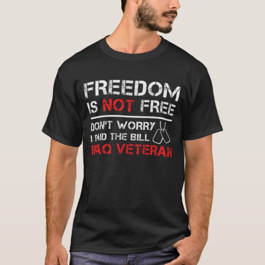 T-shirt Irak L'ancien combattant de l'OIF OEF La liberté m (Devant)