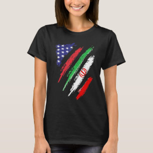 T-shirt Iran American Gros Drapeau USA Patriot Heritage Mo