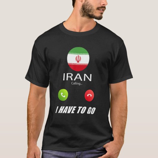 T-shirt Iran Drapeau Souvenir Que L'Iran Appelle (Devant)