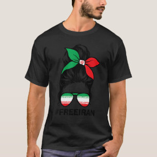 T-shirt Iran femmes vie liberté Liberté Chignon désordonné