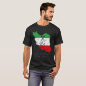T-shirt Iran Flag ALL TOGETHER FOR IRAN Farsi calligraphy, (Devant entier)