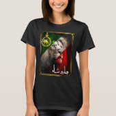 T-shirt Iran flag lion head with a Pahlavi golden lion (Devant)