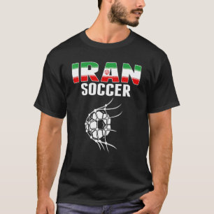 T-shirt Iran Football Ball In Net Goal Iranien Football Su