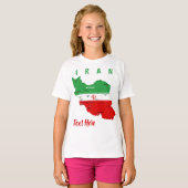 T-shirt Iran Map with Flag and Emblem (Devant entier)