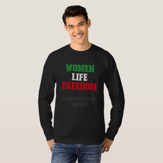 T-shirt Iranian Flag, Support Women of Iran Azadi IRANIAN (Devant entier)