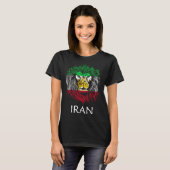 T-shirt Iranian Lion Head Flag Iran (Devant entier)