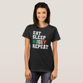 T-shirt Ireland Eat Sleep Rugby Repeat Irish Pride (Devant entier)